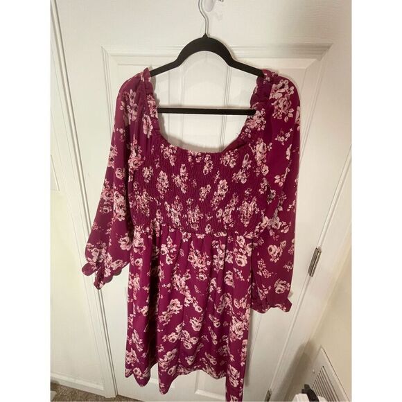 Lily Rose women’s long sleeve dress  size  XXL floral cinched back - Picture 2 of 6